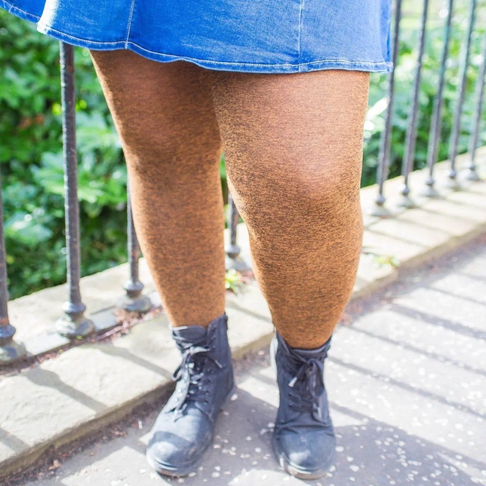 Snag Tights - Marl Tights - Spice Melange -  size E,